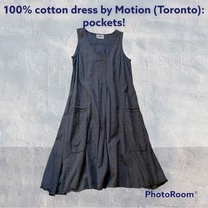Cotton dress size XS - M: in-house design by Motion Clothing